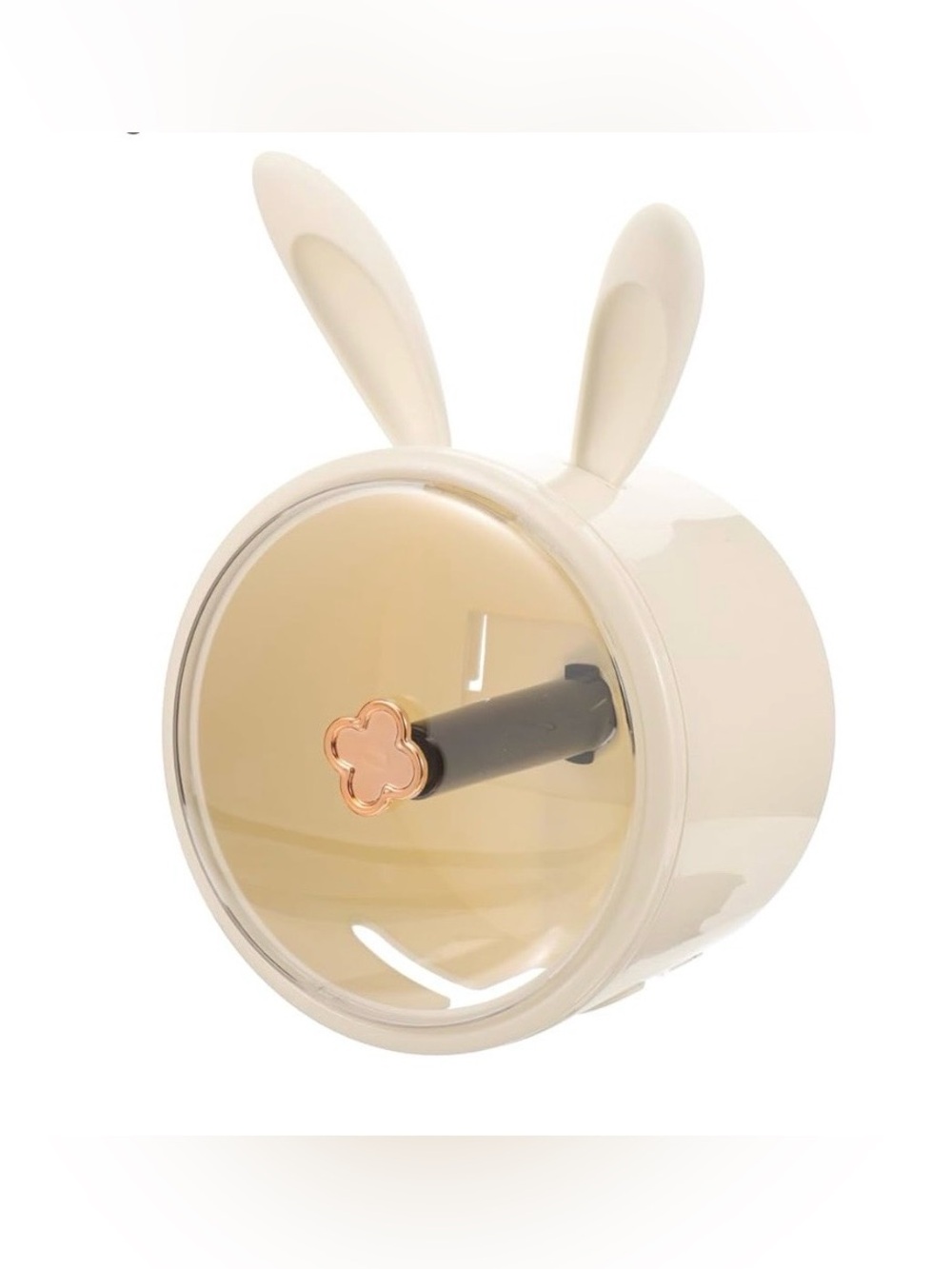 White & Gold Bunny-Handle Kitchen Storage Bowl